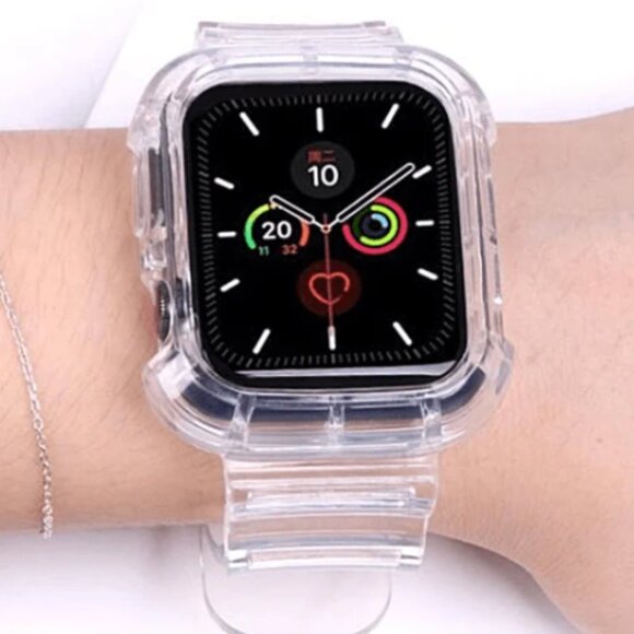 Transparent Sports Watch Band with Built in Watch Case - Picture 3 of 14